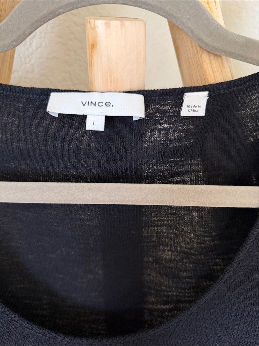 Vince Black Scoop Neck Long Sleeve Sweater - Picture 2 of 3